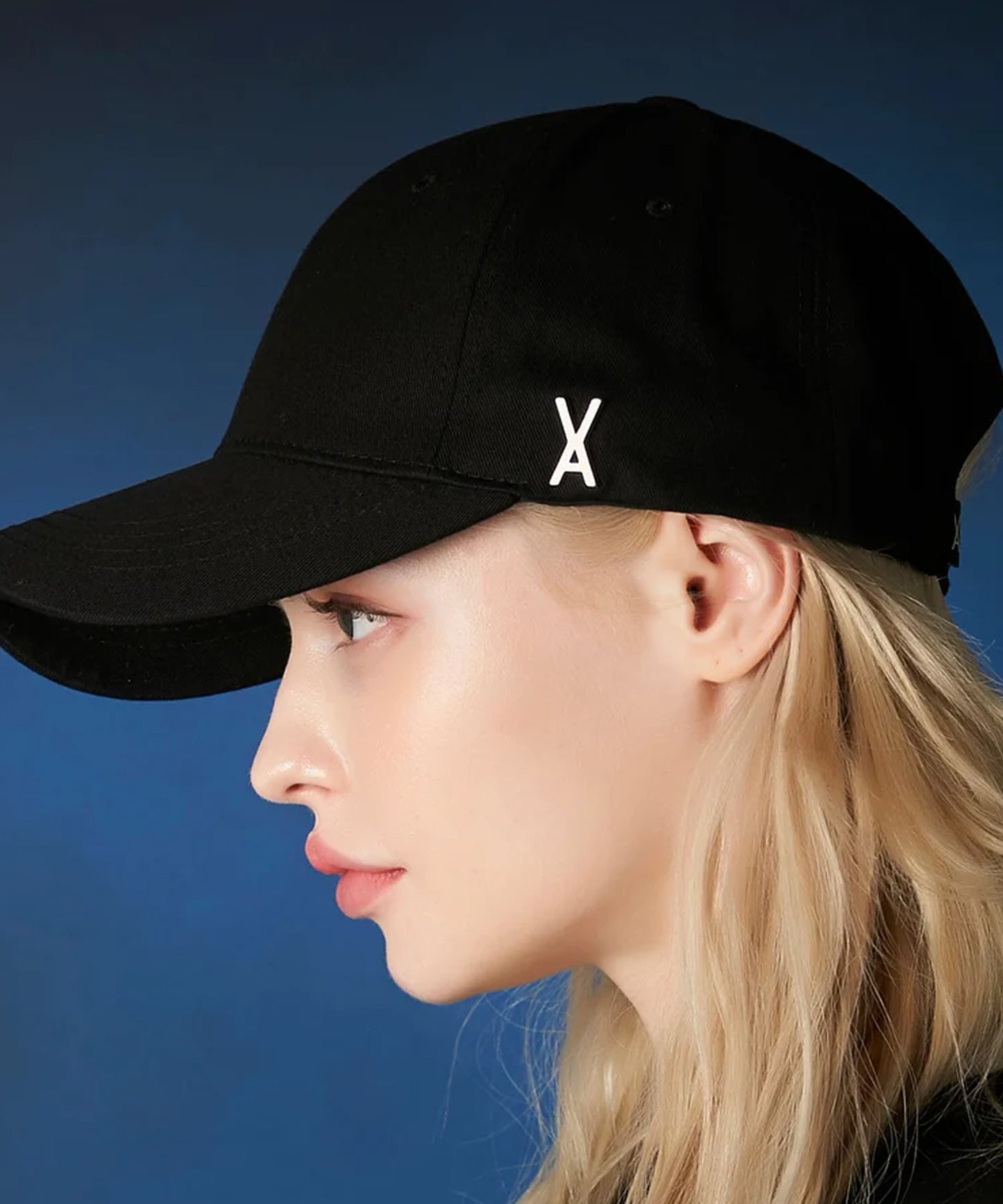 Stud logo over fit ball cap