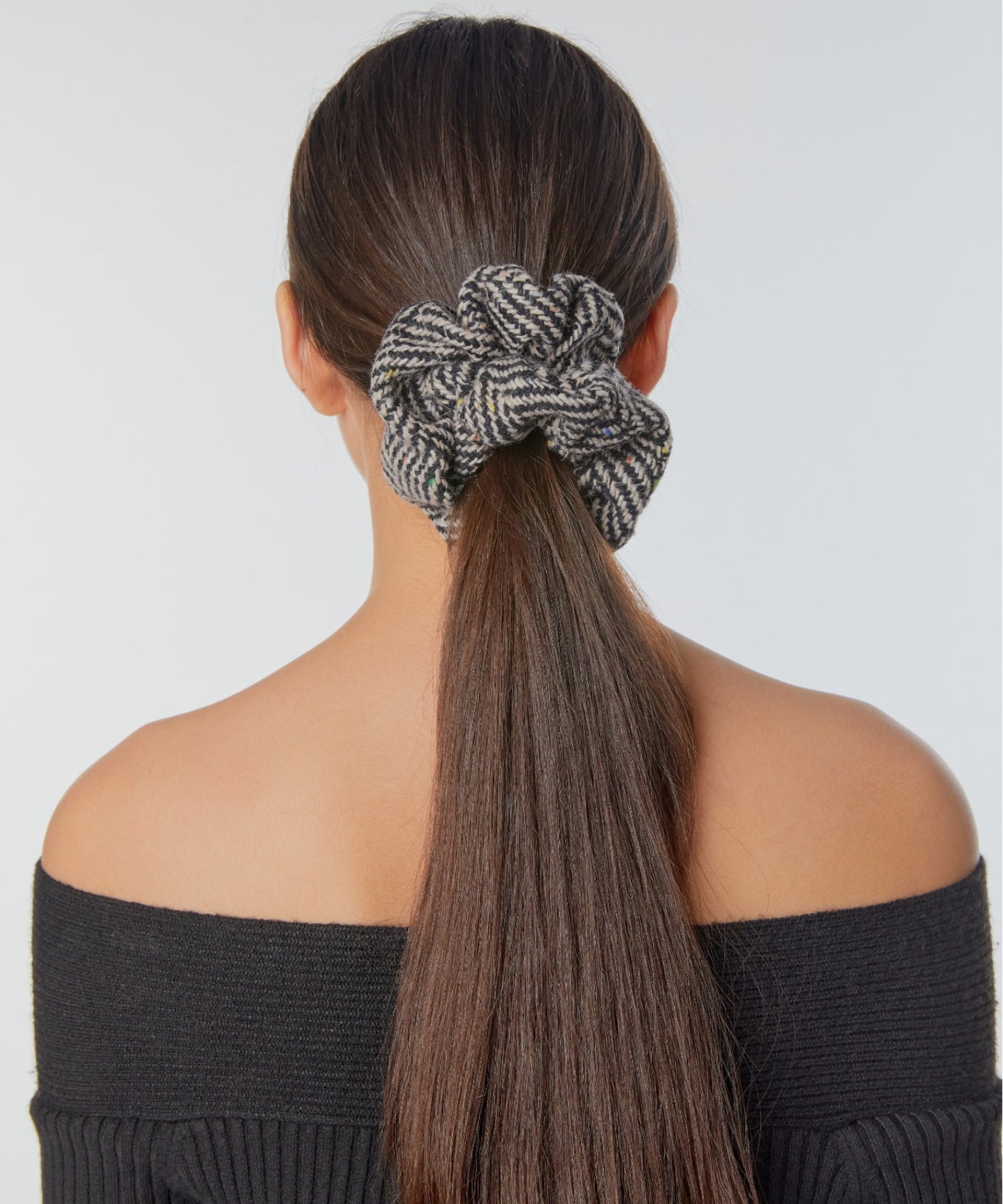 Wool-blend hair scrunchie