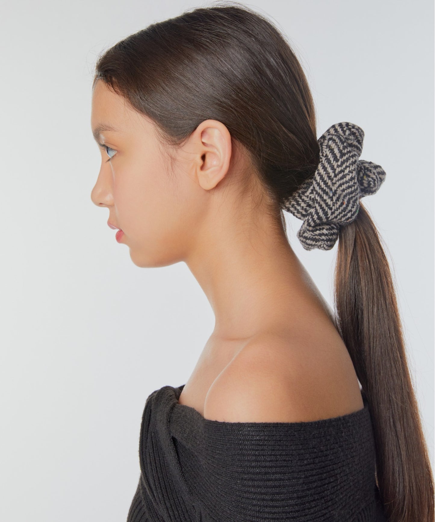 Wool-blend hair scrunchie