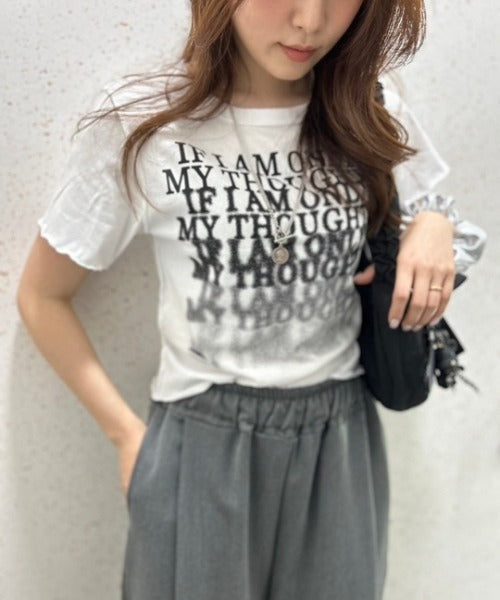 クロップド ロゴＴシャツ