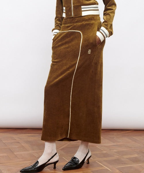 Velour Long Skirt