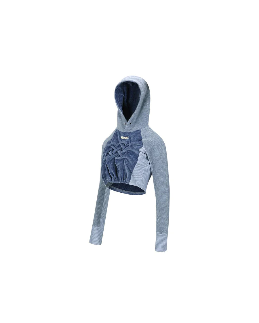 VELOUR WRINKLE TIGHT HOODIE