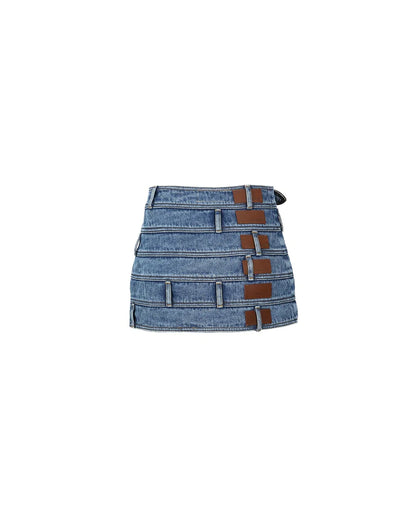 DUA MULTI WAIST DENIM SKIRT